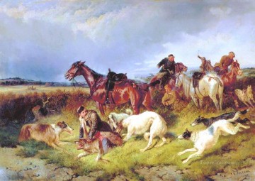  hunting Canvas - nikolai sverchkov hunting the wolf 1873